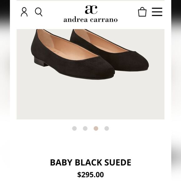 AC Andrea Carrano BABY BLACK SUEDE flat size 36.5 - Picture 6 of 12